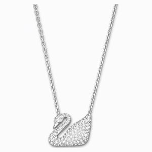 Swarovski SWAN NECKLACE, WHITE, RHODIUM PLATED